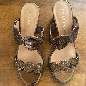 Jack Rogers copper color slide heels 7m